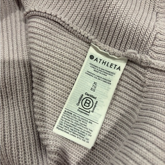 Athleta Hanover Merino Wool Blend V-Neck Sweater Women’s Size XL - Picture 5 of 7